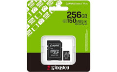 Kingston SDCS3/256GB Canvas Sele Plus 256GB microSDXC Card Up to 150MB/s A1 Class 10 UHS-I with Adapter