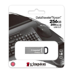 Kingston Datatraveler Kyson 256gb High Performance Usb 3.2 Metal Flash Drive - CompuMe