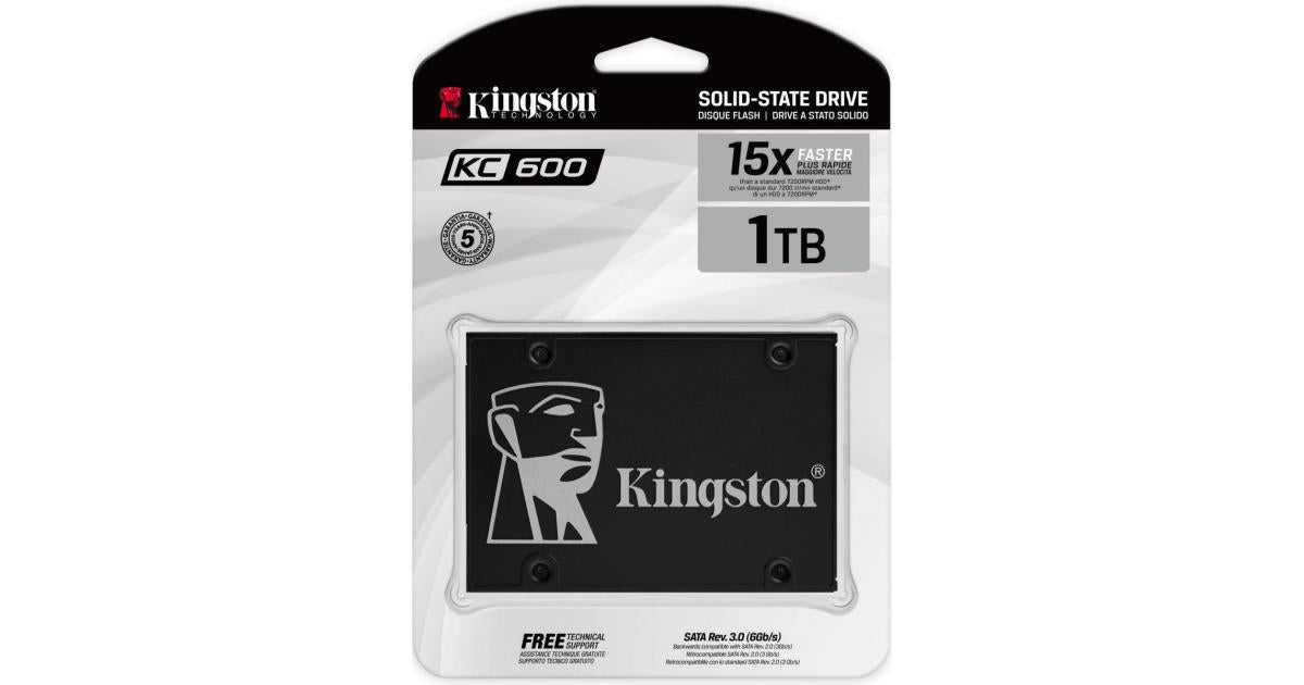 Kingston KC600 SSD 1TB SATA 3 2.5Inch 15X Faster
