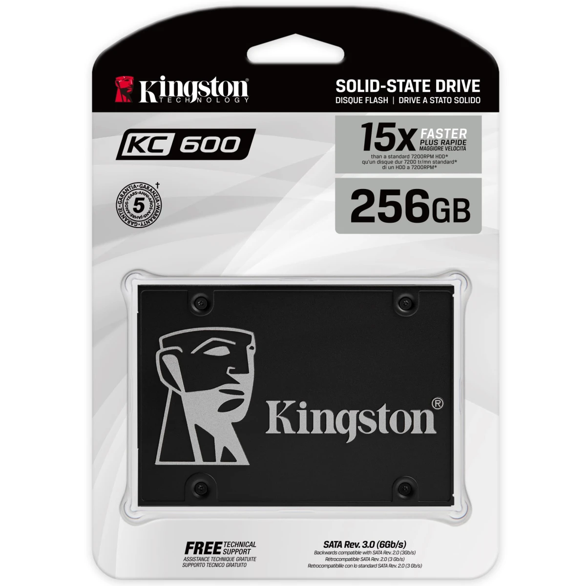 Kingston 256G SSD KC600 Sata3 2.5