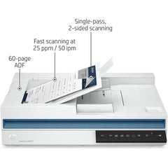 Hp Scanjet Pro 2600 F1 Scanner Fast 2 Sided Up To 25 Ppm Scanning & Auto Document Feeder - CompuMe