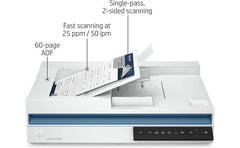 HP ScanJet Pro 2600 F1 Scanner Fast 2-Sided up to 25 ppm Scanning & Auto Document Feeder