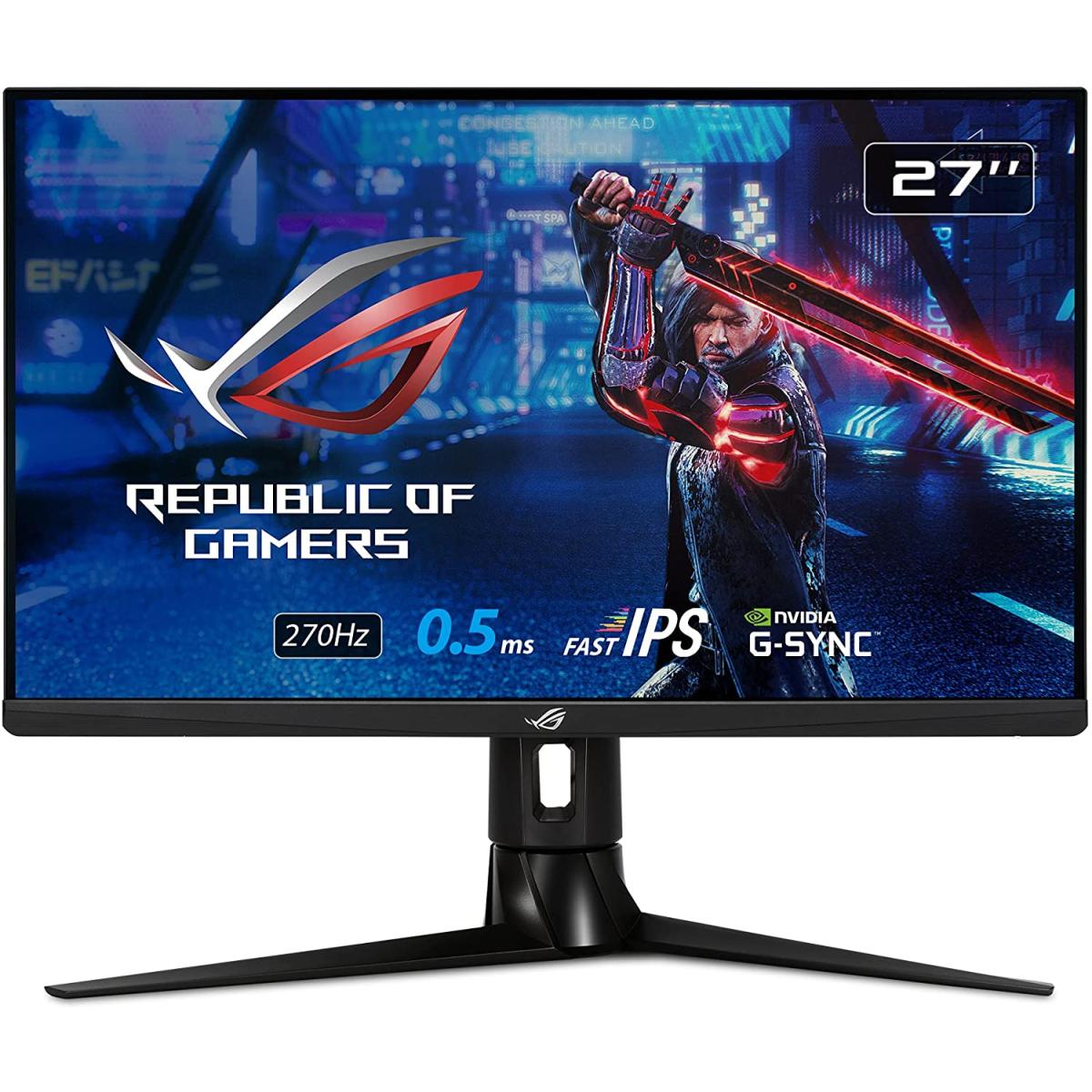Asus Rog Strix Xg27aqm 27” Ips Hdr 2k 0.5ms Fast Ips 270hz Hdr 400 G Sync Compatible