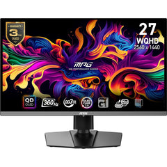 Msi Mpg 271qrx 27” Qd Oled Anti Refleion 2k 360hz 0.03ms Hdr400 Oled Care 2.0 Hdmi 2.1 Type C 90w Pd Amd Freesync™ Premium Pro