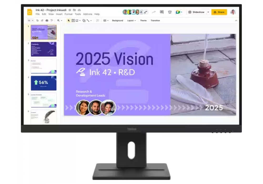 Lenovo ThinkVision E27q-40 27-inch Business QHD IPS Monitor 99% sRGB 350 cd/㎡ 100 Hz HDMI & Display Port - (Built-in 2x2W Speakers) Adjustable Stand - 3 Years Warranty
