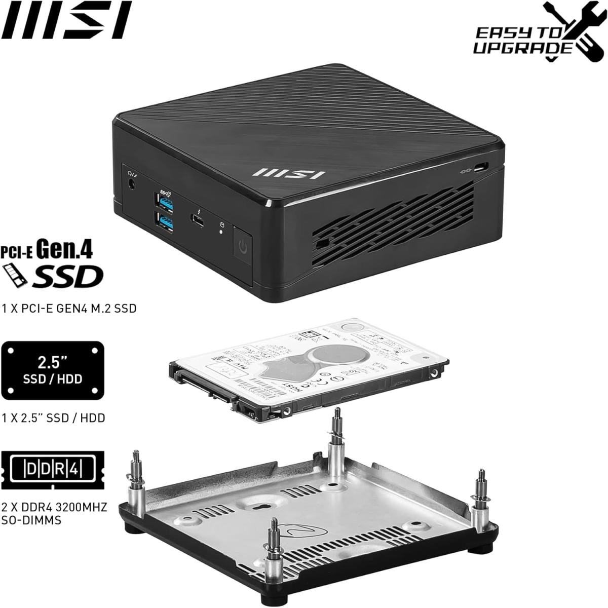 MSI NVMe SATA PCIe laptop for portable computing