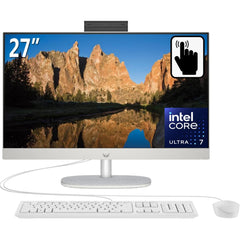 Hp All In One 27 Cr1004ne Pc (2024) New Intel Core Ultra 7 12 Cores W/ 27" Ips Full Hd 99% Srgb Touch Display & Ddr5 Memory White - CompuMe