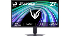 LG 27G523B-B G5 27" UltraGear™ " FHD 200Hz IPS sRGB 99%, HDR10, 1ms GtG, G‑SYNC Compatible, FreeSync Premium, Tilt Adjustable Stand, HDMI & DisplayPort– Gaming Monitor