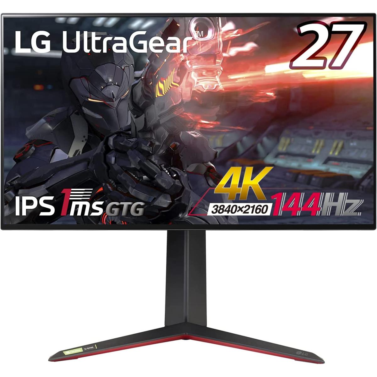 LG 27GP95R-B 27” ULTRAGEAR 4K Nano IPS 1ms 160Hz HDR600 NVIDIA G-SYNC Adjustable Stand w/ HDMI 2.1