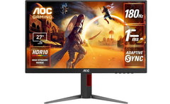 Aoc 27g4 Gaming 27" Fast Ips Full Hd 180hz Up To 1ms Hdr10 Srgb 130% Adaptive Sync W/ Hdmi 2.0 & Displayport & Adjustable Stand