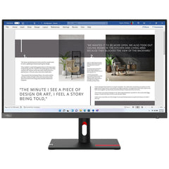 Lenovo Thinkvision S27i 30 27" Ips Full Hd 100hz 99% Srgb Vga & 2x Hdmi W/ Phone Holder & Tilt Stand Black - CompuMe