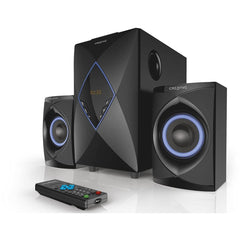 Creative Sbs E2800 2.1 High Performance Home Entertainment System 50 Watts Wooden Subwooferusb Mp3 Player & Fm Black