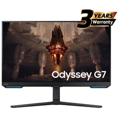 Samsung Odyssey G7 Smart Tizen (BG702) 32" RGB Flat Monitor IPS 4K UHD 144Hz 1ms(GTG), 10Bit, HDR10+, 90% DCI Coverage, HDMI 2.1, G-Sync Compatible w/ Ergonomic Stand & Speakers | LS32BG702EMXUE | - CompuMe