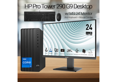 PC HP Pro Tower 290 G9 Desktop Intel® Core™ i7-13700, 16 GB DDR4-3200 MHz (Customized), 512 GB SSD (Wireless- Bluetooth Integrated) + MSI 24" 100Hz, AMD Free Sync with 1xHDMI, 1xDisply Port Bundle