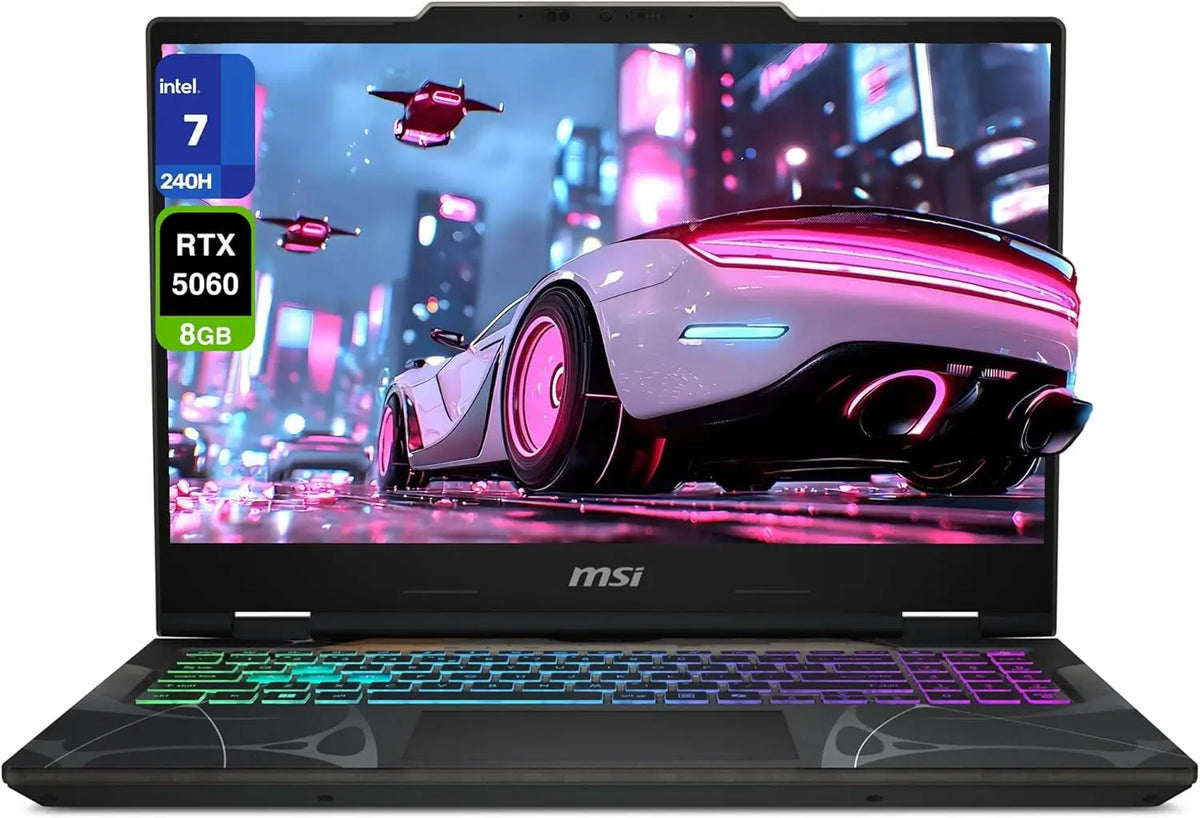 Msi Cyborg 15 Gaming Laptop - Intel Core 7 240H - NVIDIA RTX 5060 8GB - 15.6-inch FHD IPS 144Hz
