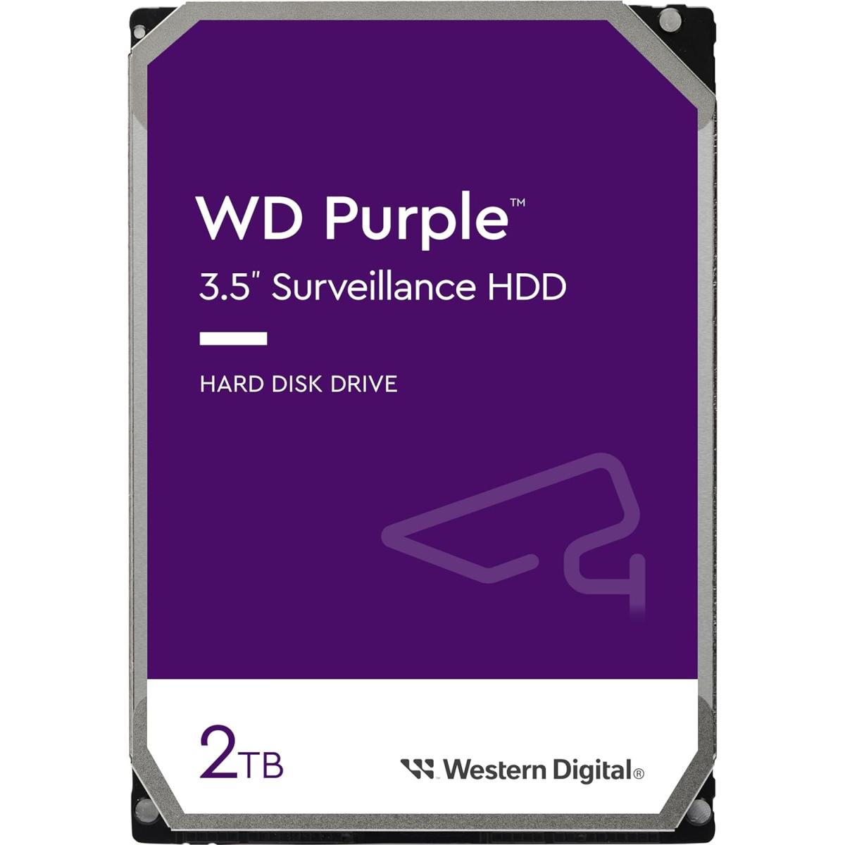 WD 2TB Purple Surveillance Internal Hard Drive HDD 64 MB Cache 3.5" SATA