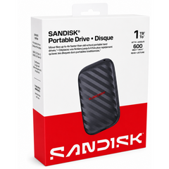 SANDISK Portable Drive 1TB USB-C External SSD Up to 600MB/s - Black