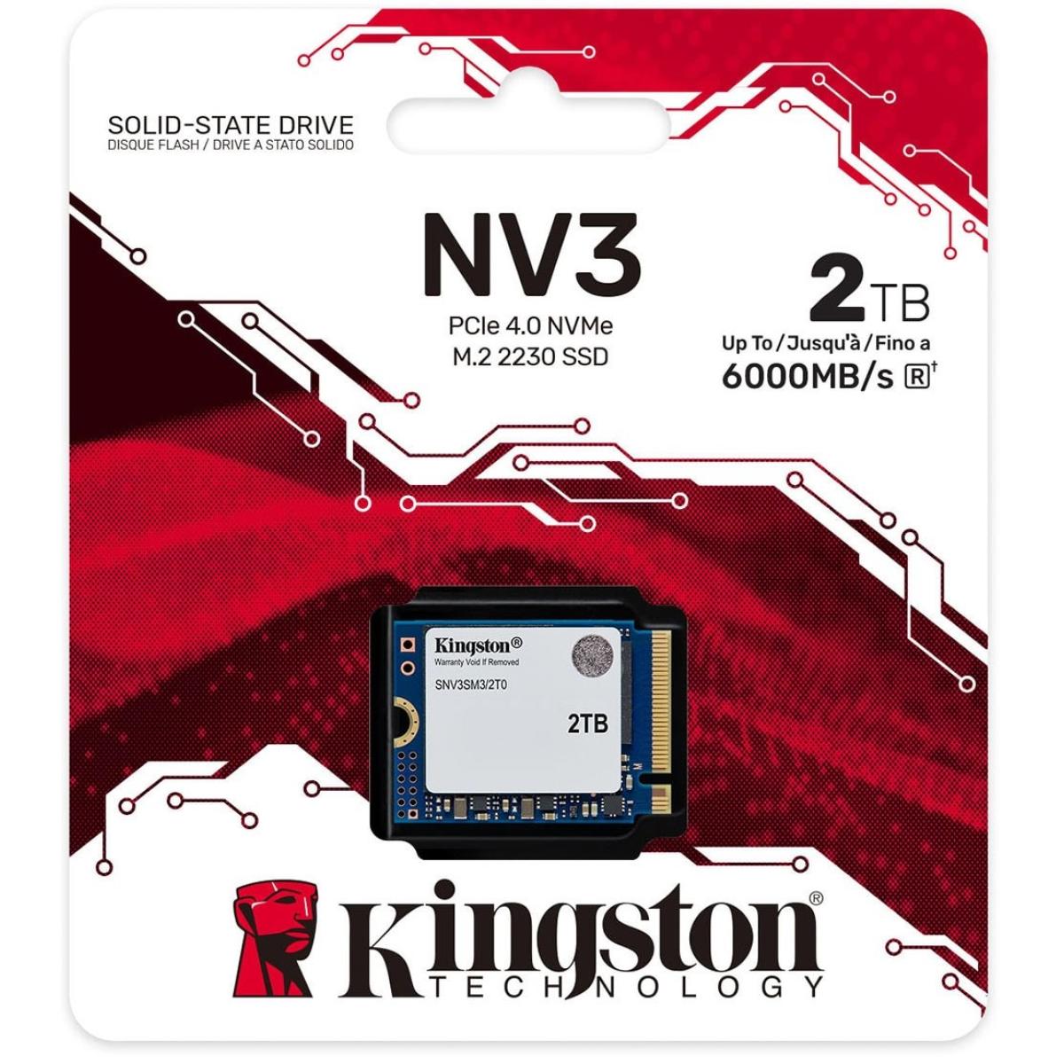 Kingston NVMe PCIe solid state drive for data storage