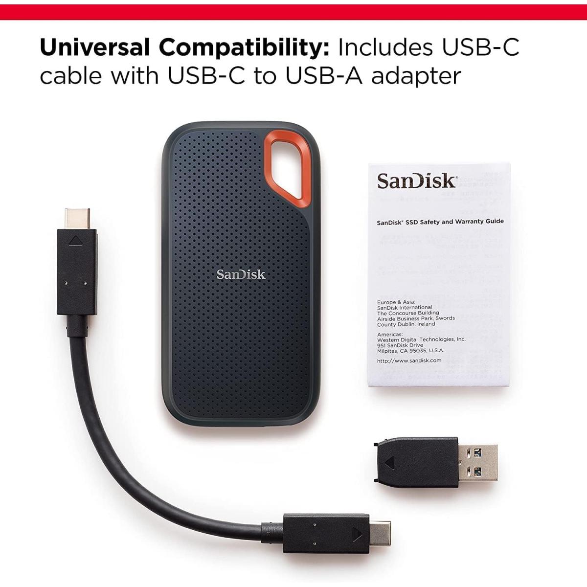 Sandisk USB 3.2 NVMe solid state drive for data storage