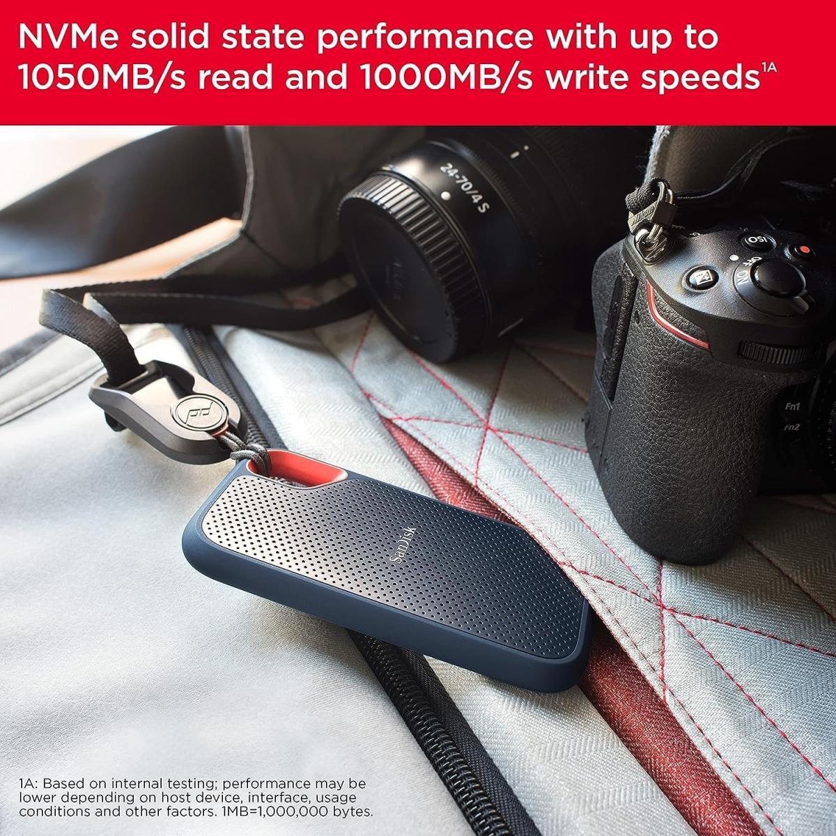 Sandisk USB 3.2 NVMe solid state drive for data storage