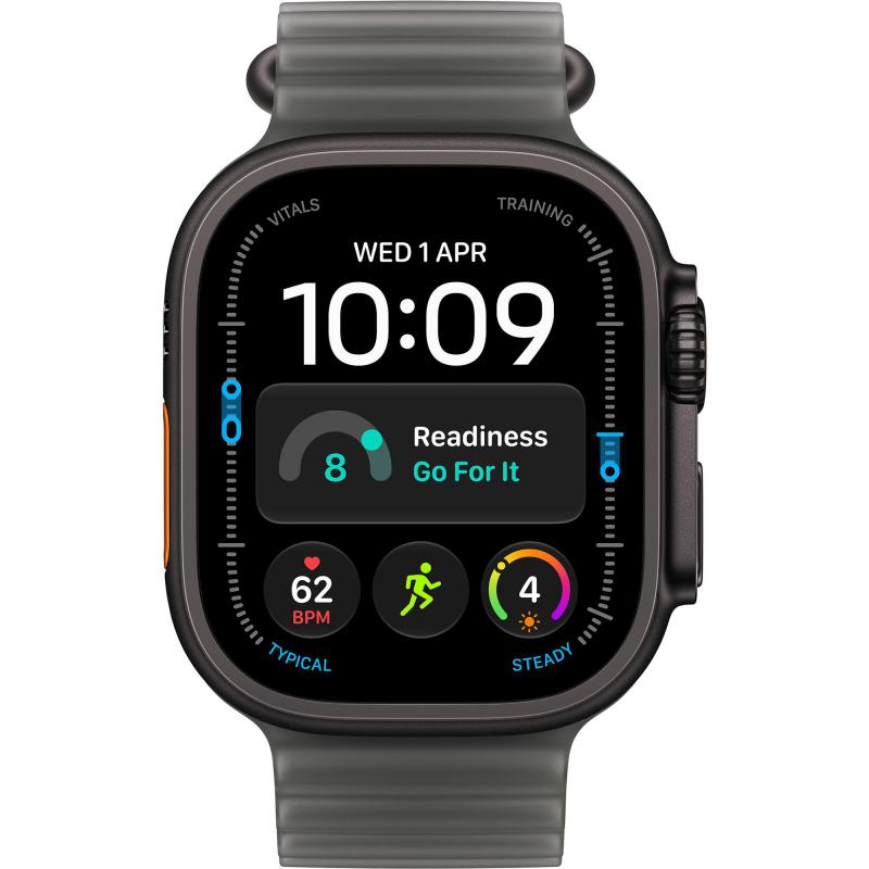 Apple Watch Ultra 4 GPS + Cellular 49Mm, Black Titanium Case, Translucent Black Ocean Band - MJAY4AF/A