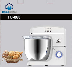 Home Electric Stand Mixer, 6Speeds, 10Lit, 1500Watts, White - TC-860