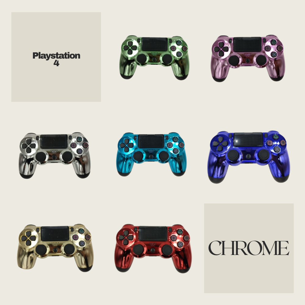Wireless BT Gamepad For PS4 Controller Chrome - CompuMe