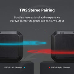 Divoom Voombox Pro Premium 40W 12Hour Playtime TWS Portable Bluetooth Speaker (Black)