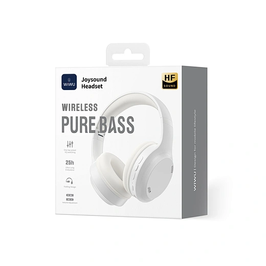 WIWU JOYSOUND PURE BASS HEADSET WIRELESS - white