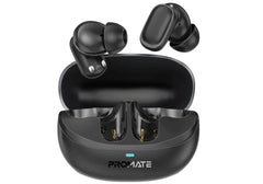 Promate True Wireless Earbuds,In-Ear Bluetooth v5.1 HD Earphones with Mic,IPX5 Water Resistance,20H Playback Time,Intelligent Touch Controls and Smart Auto - White