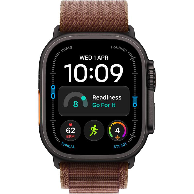 Apple Watch Ultra 4 GPS + Cellular 49Mm, Black Titanium Case, Burgundy Alpine Loop, M - MJC14AF/A