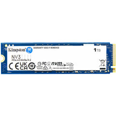 Kingston NV3 1TB PCIe 4.0 NVMe SSD M.2 Up To 6000/4000 MB/s Read/Write
