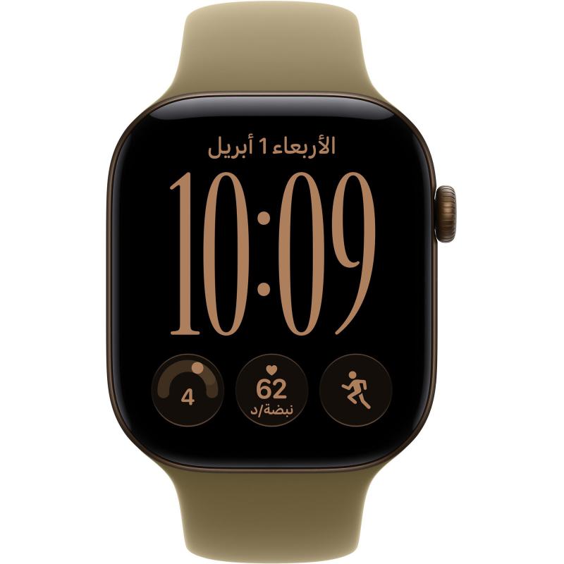 Apple Watch Series 12 GPS 46Mm, Dark Bronze Aluminium Case, Olive Sport Band, M/L - MJEU4AF/A