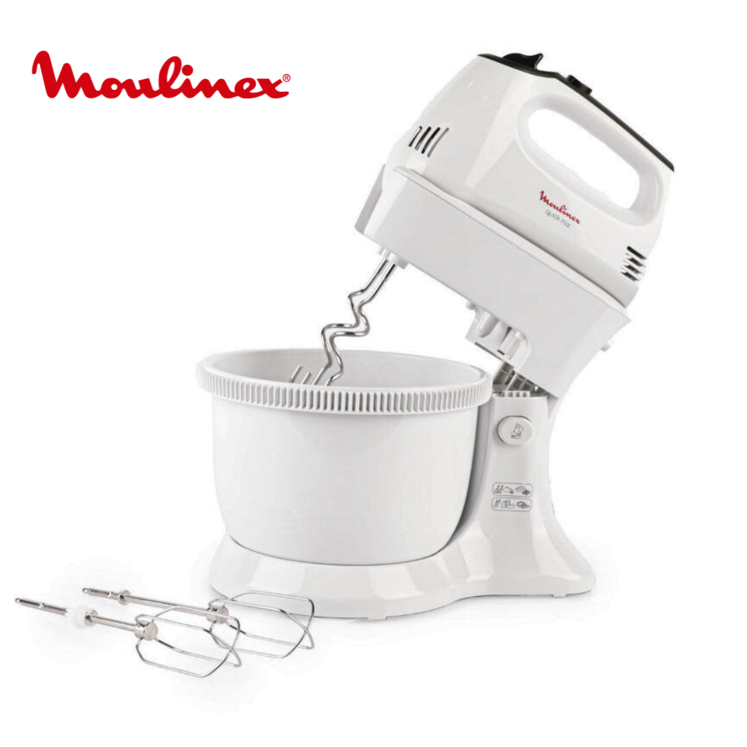 Moulinex Hand Mixer With Stand 300W 5 Speeds HM311127