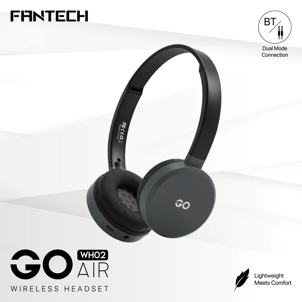 Fantech GO AIR WH02 WIRELESS HEADSET - Black