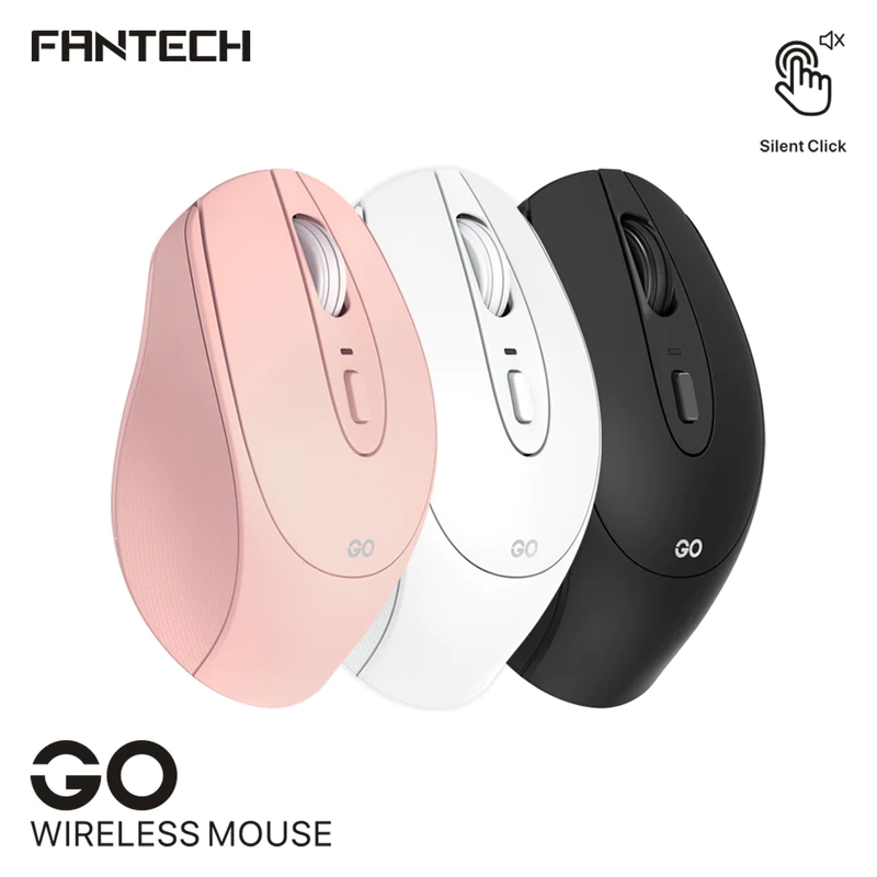 Fantech GO W191 with Silent Click Wireless Mouse - Black