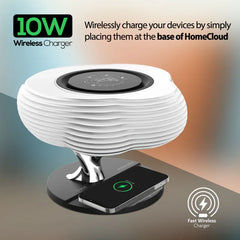 Promate HomeCloud, Wireless Speaker with LED Nightlight and Wireless Charger