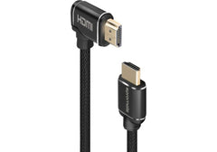 Promate 4K HDMI Audio Video Cable, High Definition Right Angle, 24K Gold Plated Connector, 5 Meter Length, Black | PROLINK4K1-500