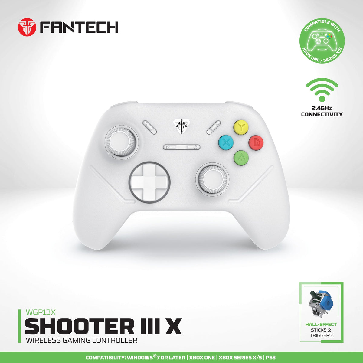 FANTECH WGP13X SHOOTER III X WIRELESS GAMING CONTROLLER WHITE