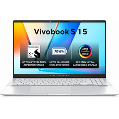 ASUS Vivobook S 15 S5507QA-MA007W Snapdragon X Plus 16GB 1TB 15.6-inch 3K OLED 120Hz - Cool Silver