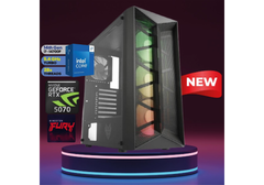 CompuMe 4 Gaming Desktop | Intel CORE I7 14700F 20 Core , GeForce RTX 5070 12GB GDDR7 , 32 DDR5 5600Mhz , 1TB NV3 6000MB/S - 14th Generation