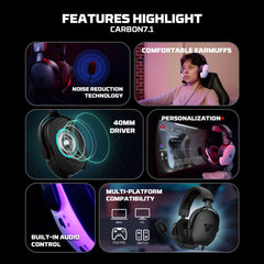FANTECH HG30 CARBON 7.1 Surround Sound Gaming Headset Black