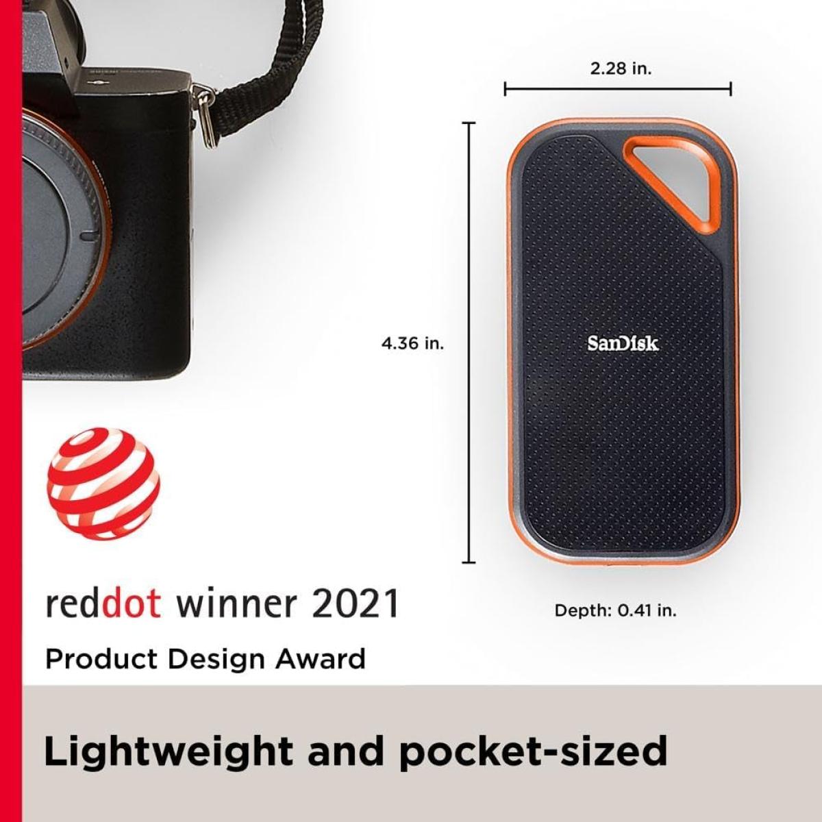 Sandisk USB 3.2 solid state drive for data storage