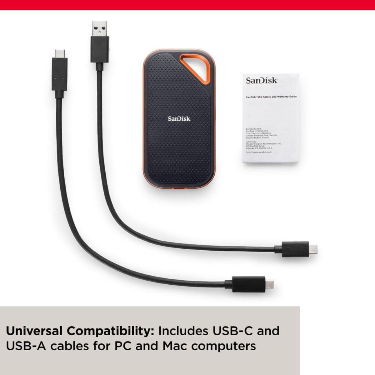 Sandisk USB 3.2 solid state drive for data storage