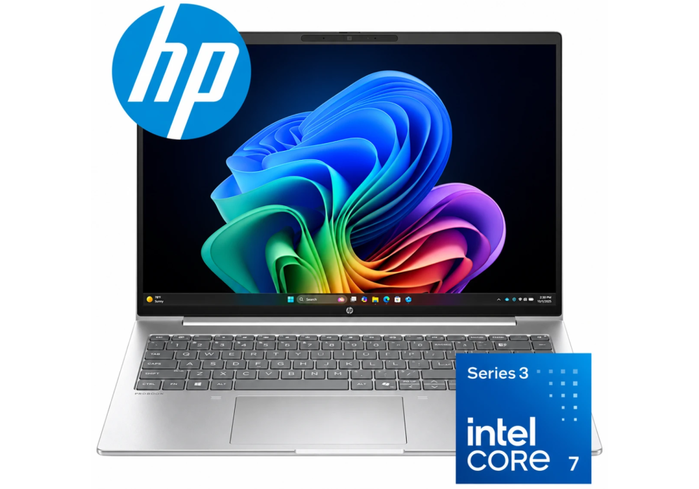 HP ProBook 4 G2i 16" Next Gen AI PC, Intel Core Ultra 7 355, 16GB DDR5, 512GB NVMe SSD, 16" WUXGA IPS Display, Intel AI Boost 49 TOPS NPU, Wi-Fi 6E, HP Wolf Security, FreeDOS, Pike Silver Aluminum, 1 Year Warranty