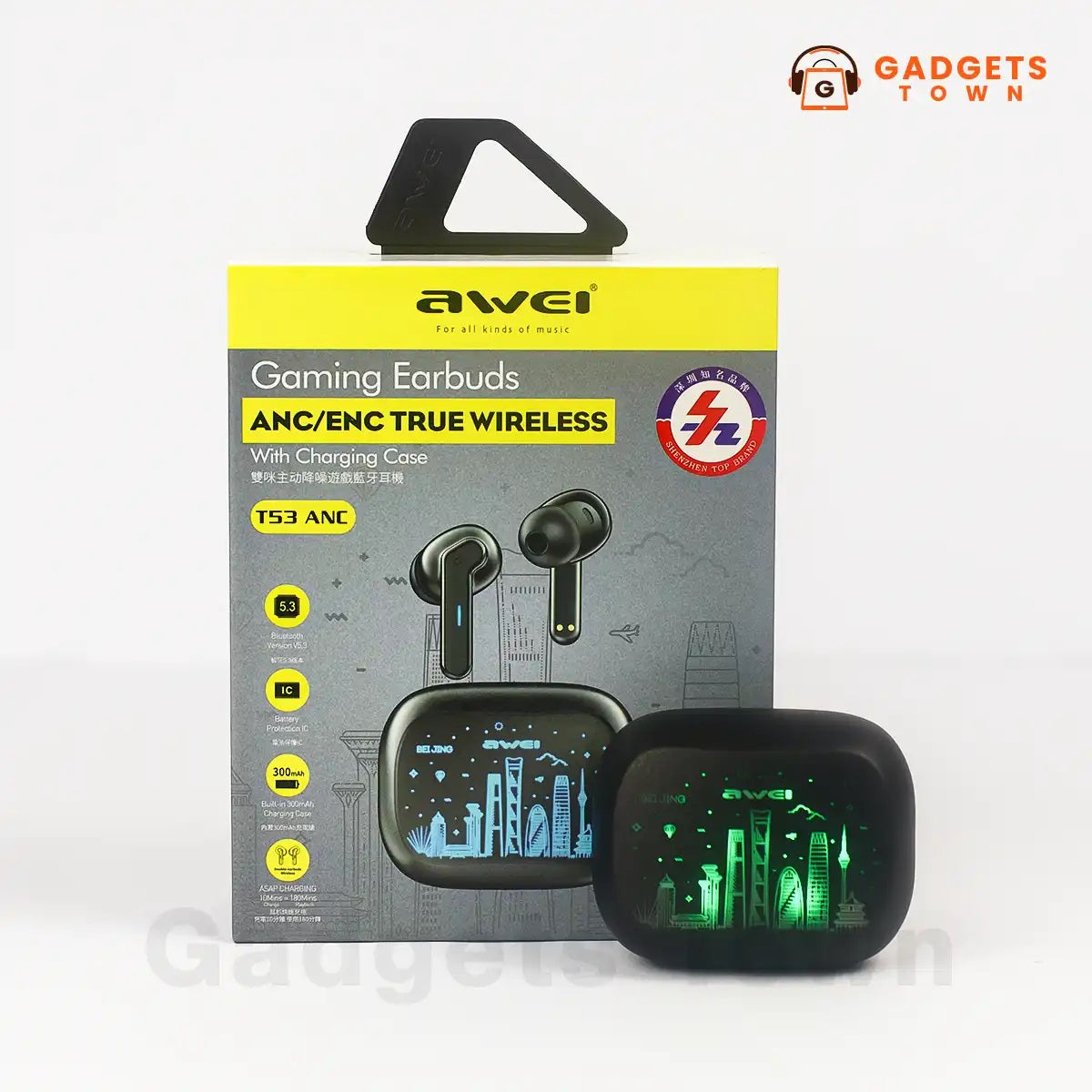 Awei wireless Bluetooth headset for computer setup