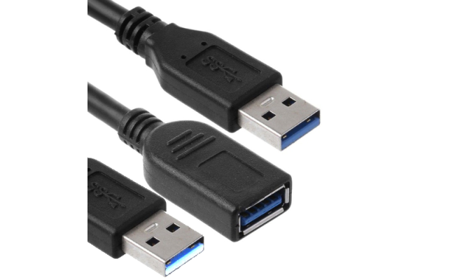 Haing Hi A202 U3c Usb 3.0 Extension Cable 2 Male To 1 Female 1m