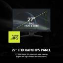Gaming Monitor MSI MAG 272F X24, Flat 27" FHD, 240 Hz, 0.5ms Rapid IPS, HDR Ready, AMD FreeSync™ Premium, Black / 3 Years Warranty