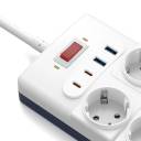 WiWU Wi-S008 PS1042 , 14 in 1, 20W, 10 Sockets + 2 USB, 2 Type C - EU