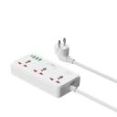 WiWU Wi-S005 Power Strip, 7 in One, 30W, 3 Sockets + 3 USB, 1 Type C - UK